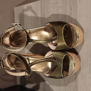 Jimmy Choo cork platform shoes